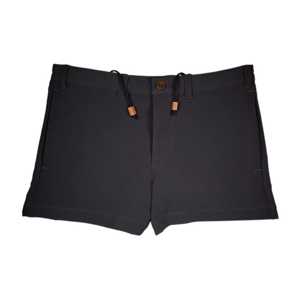 KOH travel shorts Charcoal Black Anti Wrinkle Water Repellent Pants L/8 outdoors